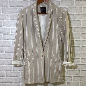 Dynamite Beige Blazer with Stripes, size small